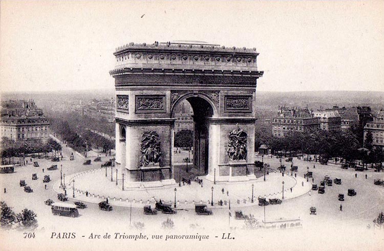 Arc de Triomphe - Postkarte 1920
