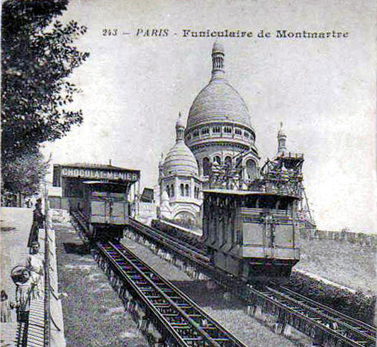 Funiculaire de Montmartre im Jahr 1900